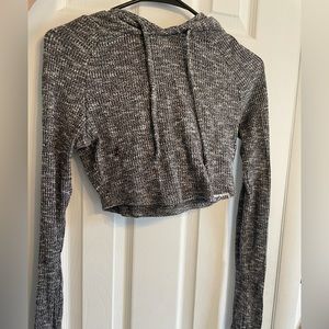 Gymshark long sleeve crop top hoodie